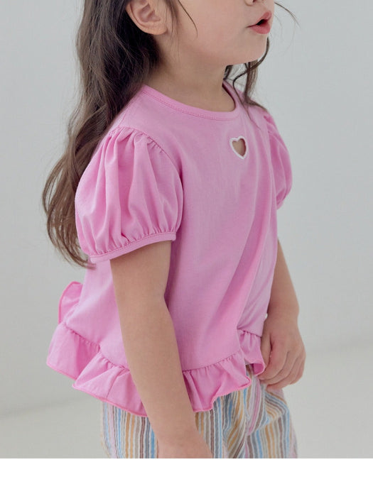 Heart Summer Frill T-shirt_3 COLORS