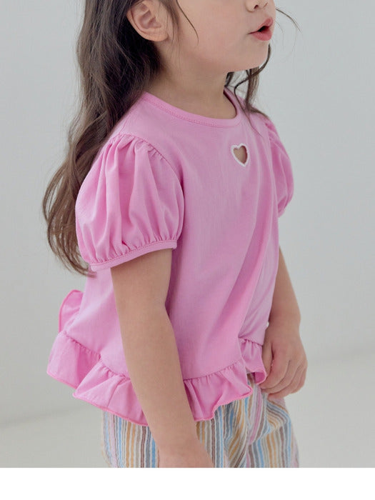 Heart Summer Frill T-shirt_3 COLORS