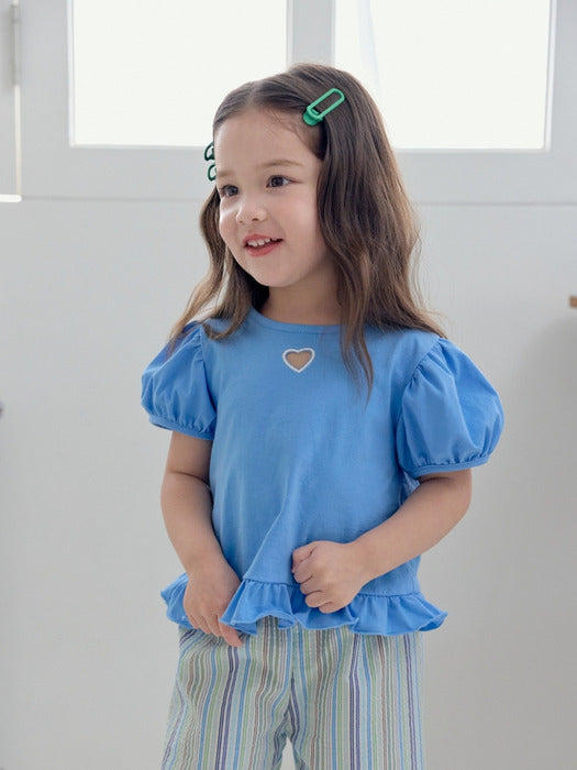 Heart Summer Frill T-shirt_3 COLORS
