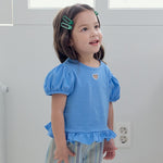 Heart Summer Frill T-shirt_3 COLORS