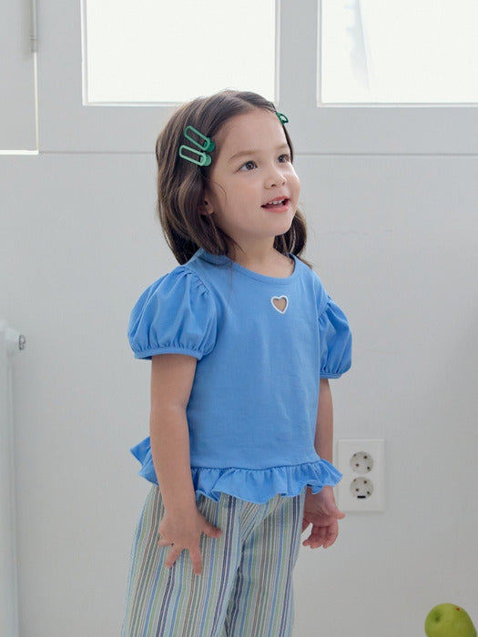 Heart Summer Frill T-shirt_3 COLORS