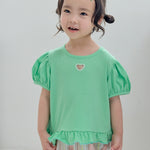 Heart Summer Frill T-shirt_3 COLORS