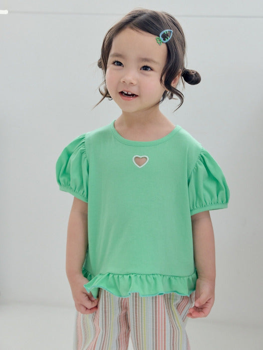 Heart Summer Frill T-shirt_3 COLORS