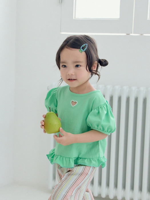 Heart Summer Frill T-shirt_3 COLORS