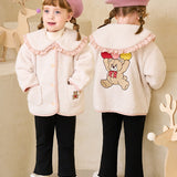 Heart Bear Big Collar Soft Dumble Jacket