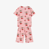 Rototobebe Crepe Fabric All-Over Indoor Wear Pink