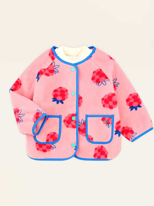 Sweet and sour raspberry fleece jacket