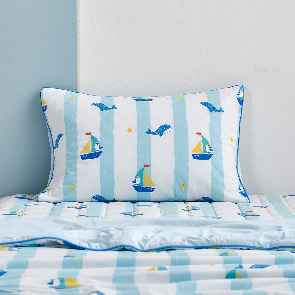 3°C) Extreme Cool Chaltteok Ice Pillowcase 60*40 Ocean Boat Blue_CZ0326020