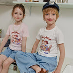 Apple Smile Bonjour T-shirt Pink