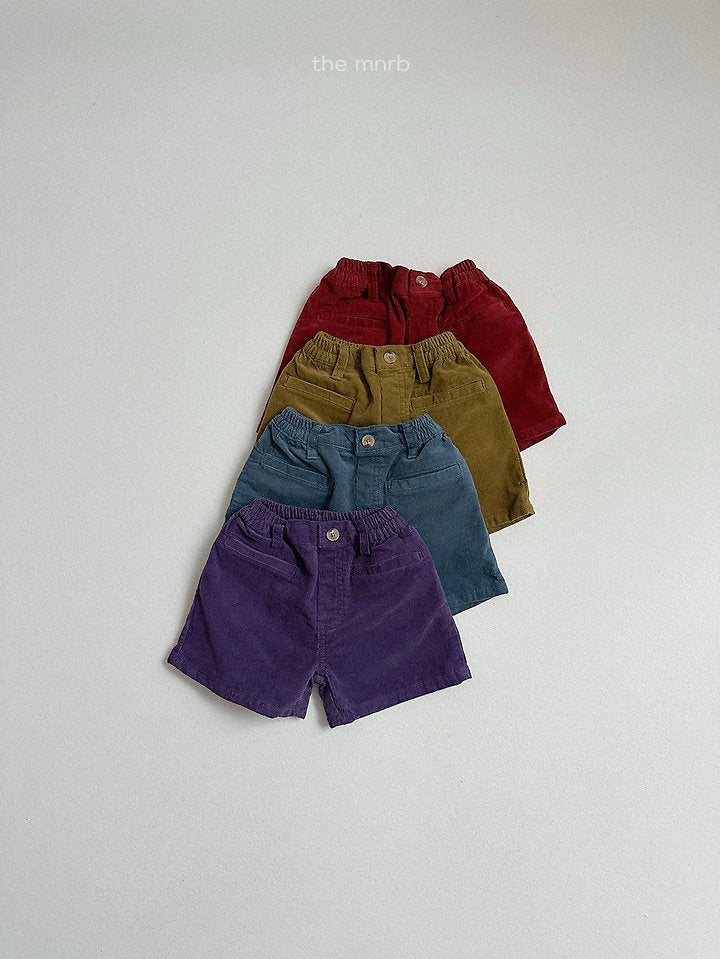 Mini Robe 26 Autumn Corduroy Half-length Pants 10-48 Months Namdaemun Children's Clothing Toddler