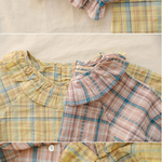 Mardi Amber Dobby Check Long Blouse