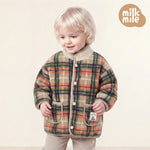 [Milk Mile] Checkholic Polar Fleece Tumble Sweet Squirrel Jumper
