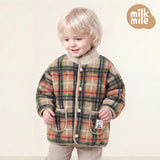 [Milk Mile] Checkholic Polar Fleece Tumble Sweet Squirrel Jumper