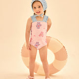 [Care Bear] Lovely Care Bears One-piece swim suit (swimming hat set)