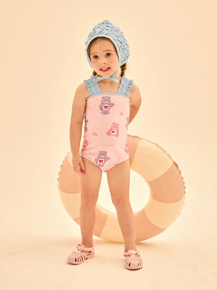 [Care Bear] Lovely Care Bears One-piece swim suit (swimming hat set)
