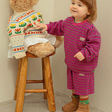 [Pimpollo] Authentic stripe upper and lower clothes