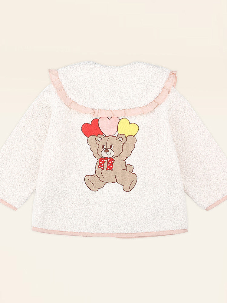 Heart Bear Big Collar Soft Dumble Jacket