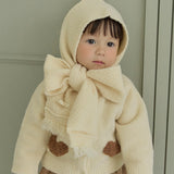 Runrun Boucle Knit Scarf Hat_Cream