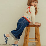 [Pimpollo] Forming lace denim pants