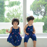 [June 26 ~ Sequential Shipping][Pre-order] Space Sleeveless Long Pants Pleated Top & Bottom Set