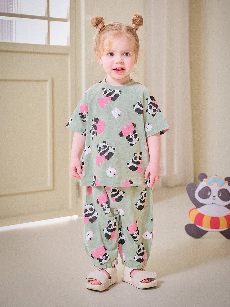 Apple Panda Top & Bottom set