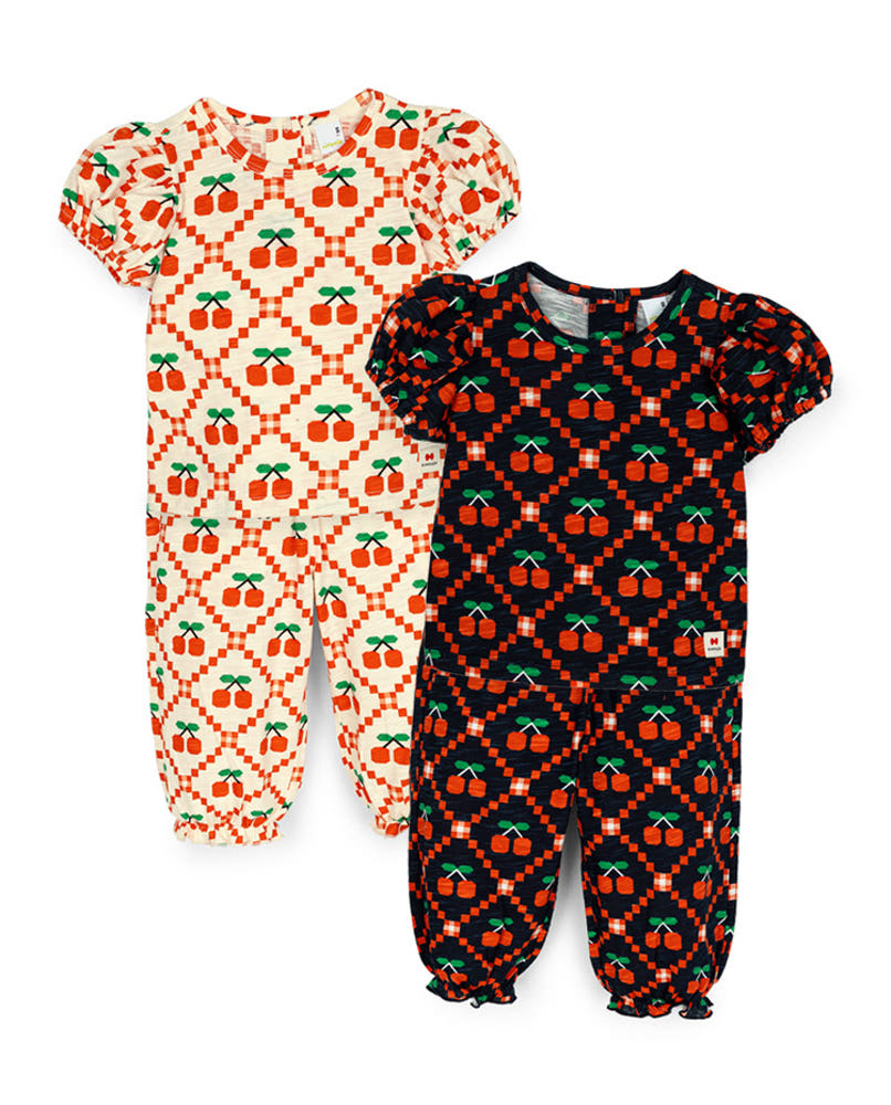 [Pimppoyo] Bubble Cherry Top & Bottom Set