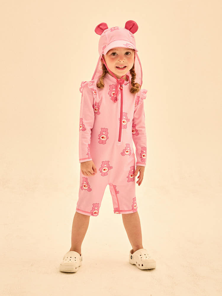 [Care Bear] Suwimsuit Trash Guard Waflap Cap Set