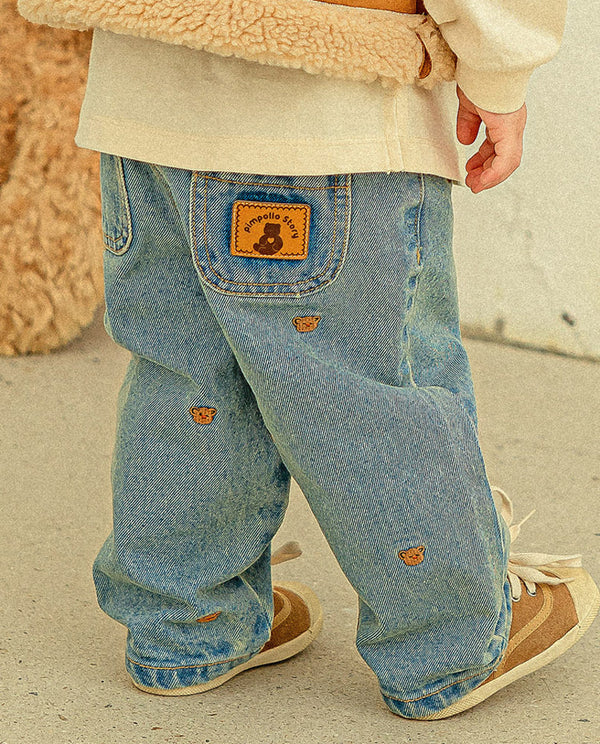 [Pimpollo] Comma Bear Denim Pants