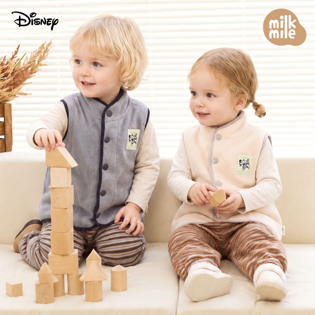 [Milk Mile] [Disney] Mickey Mouse Humming Polar Fleece Vest