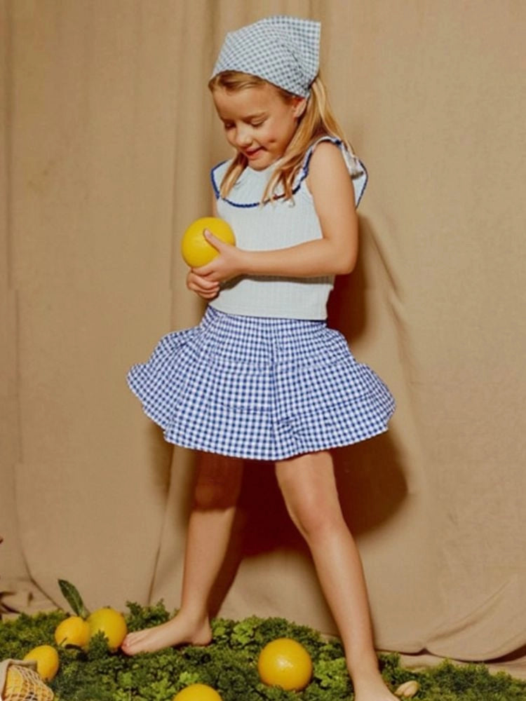 Apple Smile Pincoat Sleeveless Sky