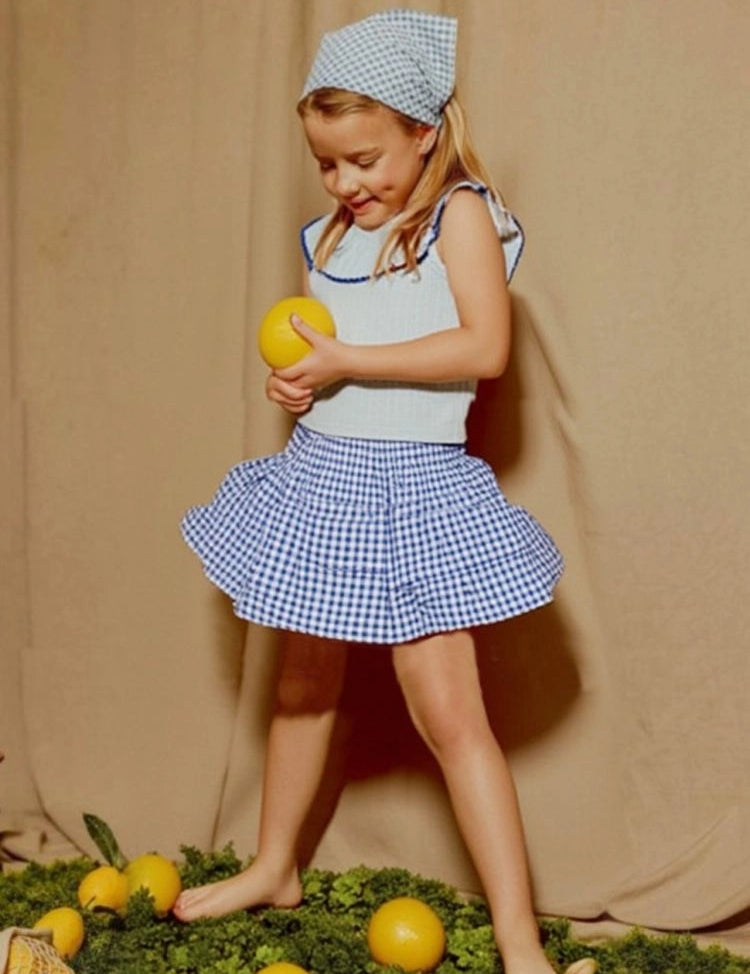 Apple Smile Pincoat Sleeveless Sky