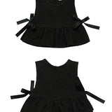 Tweed Frill Vest_Black