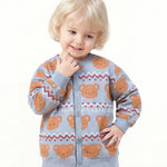 [Milk Mile] Crayon Bear Zigzag Terry Cardigan