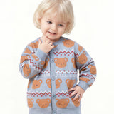 [Milk Mile] Crayon Bear Zigzag Terry Cardigan