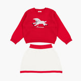 Petit Jardin Knit Set Red_FA045