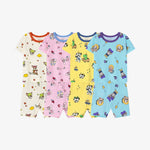 Rototobebe Cotton Modal All-Over Short Sleeve Fit-fit Indoor Wear Sky Blue