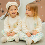 [Pimpoyo] Maru Girls' Pocket Two-Piece Set (2 Colors)