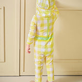 Piau Zip up rash guard swimsuit (flap cap set)