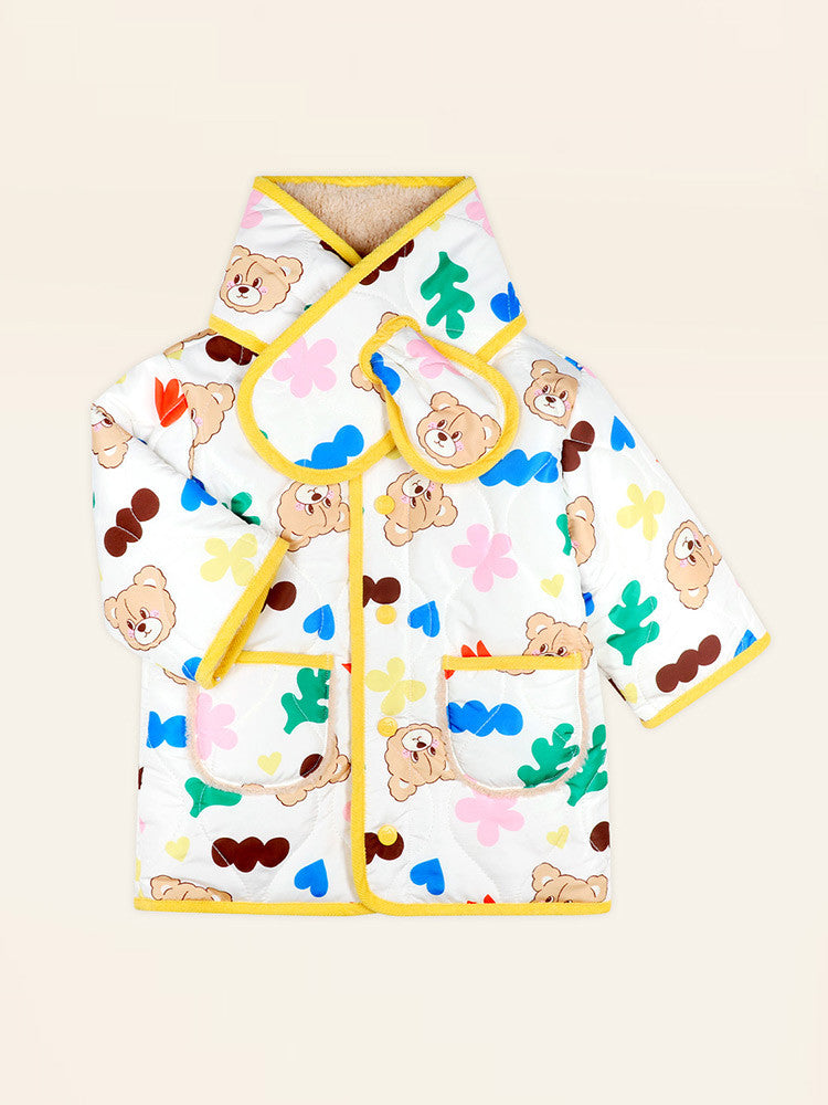 Cute Pang Pang Bear Muffle Quilting Jumper