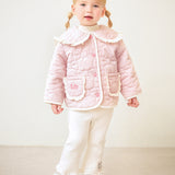 Frilly ribbon quilted jacket