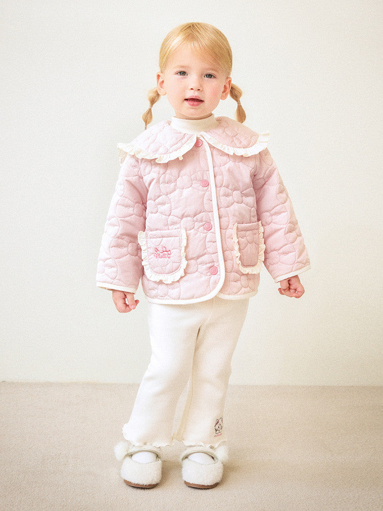 Frilly ribbon quilted jacket