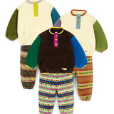 [Pimpoyo] Nordic Toddler Kids Fleece Anorak Set (3 Colors)