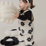 Flower Velboa Sleep Vest_Cream 手繪花朵防踢被-白