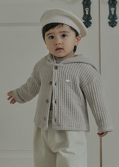 Kevin Hooded Jumper_Light Beige