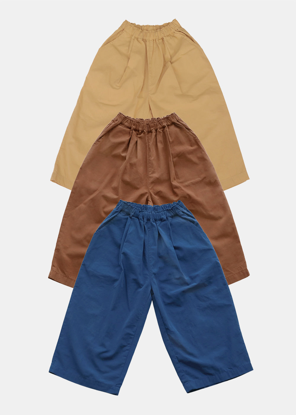 Cotton wide pants