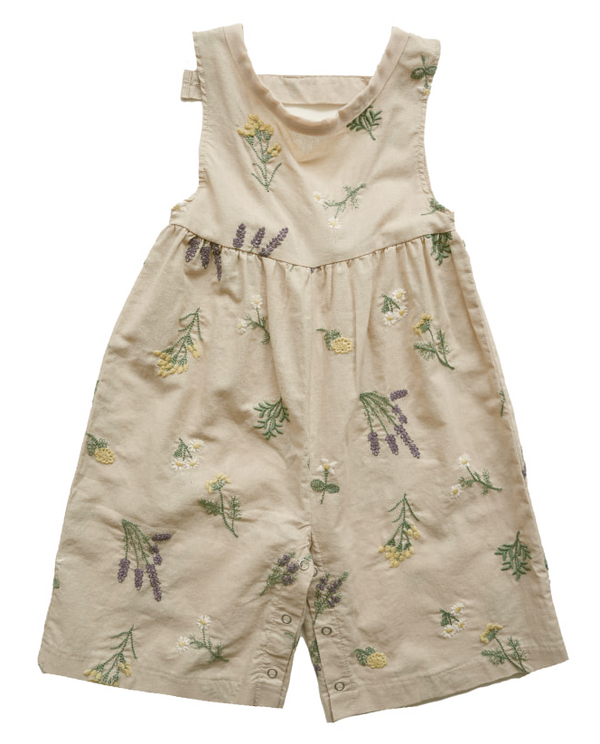 Linen Flower Jumpsuit