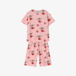 Rototobebe Crepe Fabric All-Over Indoor Wear Pink