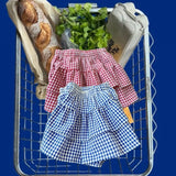 Apple Smile Tiered Shorts Blue