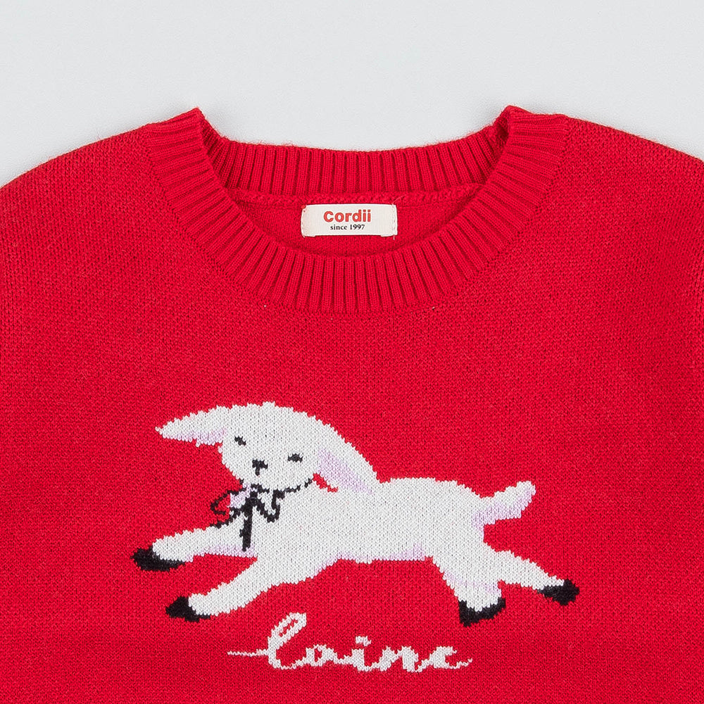 Petit Jardin Knit Set Red_FA045
