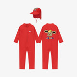 紅色熱帶防曬衣套裝